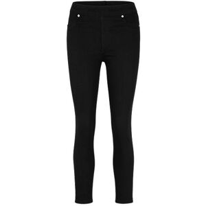 HUGO Extra-slim-fit jeggings in black denim with logo waistband