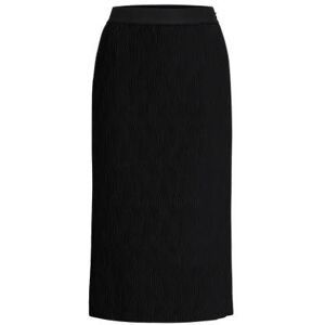 Boss Stretch-tulle skirt with wavy plissé pleats