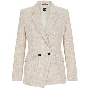 Boss Regular-fit jacket in tweed