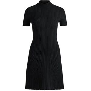 HUGO Slim-fit dress in irregular-rib crepe