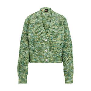 Boss Buttoned cardigan in mouliné cotton