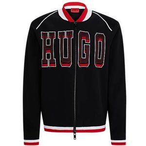 HUGO Relaxed-fit bomber jacket with sporty logo