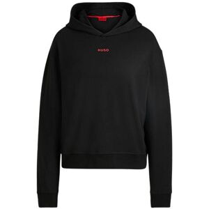 HUGO Stretch-jersey hoodie with logo print