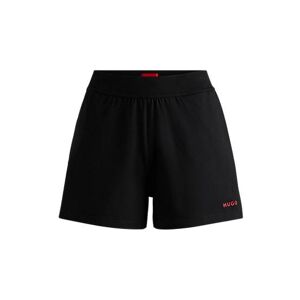 HUGO Relaxed-fit shorts with silicone-printed logo