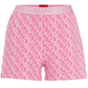 HUGO Stretch-jersey pyjama shorts with seasonal print