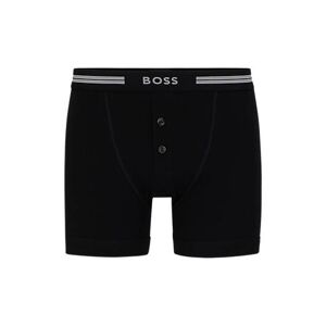 Boss Knitted-cotton trunks with logo waistband