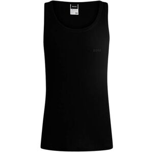 Boss Organic-cotton vest with tonal logo