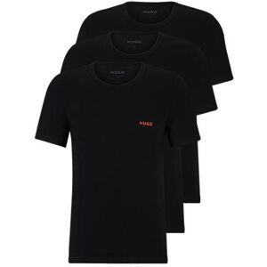 HUGO Three-pack of underwear T-shirts in cotton with logos