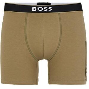 Boss Stretch-cotton boxer briefs with stripes and logos