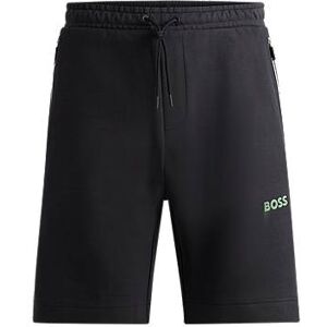 Boss Cotton-blend shorts with 3D-moulded logo