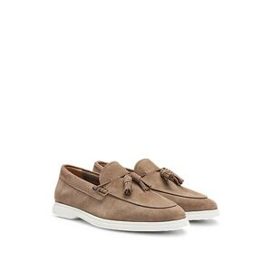 Boss Suede slip-on loafers with tassel trim