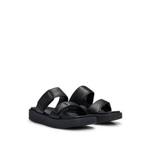 HUGO Faux-leather slip-on sandals with padded straps