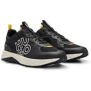 HUGO Mixed-material trainers with stacked logo