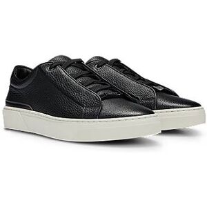 Boss Gary grained-leather trainers with logo lace loop