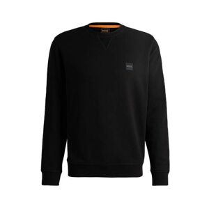 Boss Cotton-terry relaxed-fit sweatshirt with logo patch