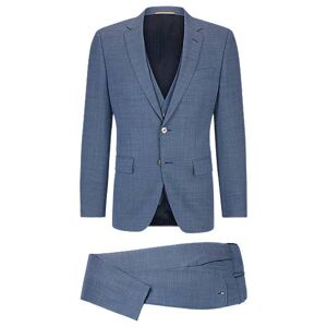 Boss Slim-fit suit in a hopsack-weave wool blend