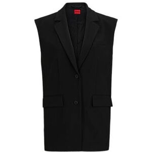 HUGO Regular-fit long-length waistcoat with logo lining