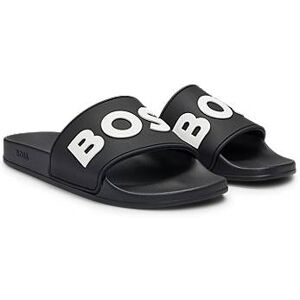 Boss Italian-made slides with raised logo