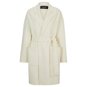 Boss Belted coat in virgin wool and cashmere