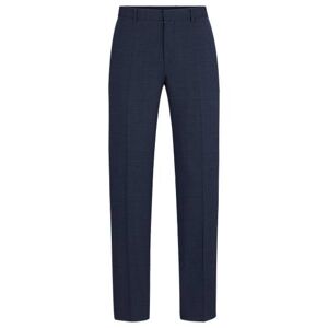 Boss Regular-fit trousers in micro-patterned stretch cloth