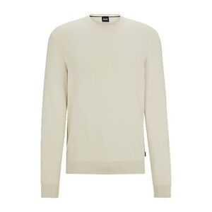 Boss Regular-fit sweater in 100% cotton with ribbed cuffs