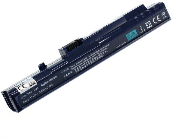 Tarvike Acer A150, D150, Aspire One sarja yhteensopiva akku 2200 mAh (sininen) Tarvike Acer A150, D150, Aspire One sarja yhteensopiva akku 2200 mAh (sininen)