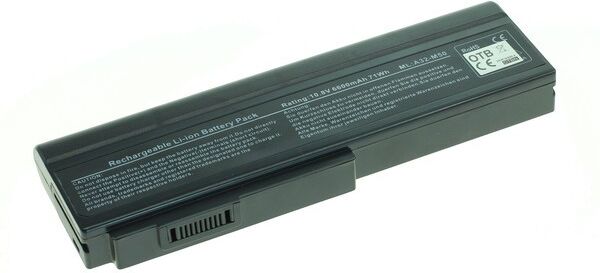 Tarvike Asus M50 / M51 / M60 yhteensopiva Li-Ion akku, 6600 mAh Tarvike Asus M50 / M51 / M60 yhteensopiva Li-Ion akku, 6600 mAh
