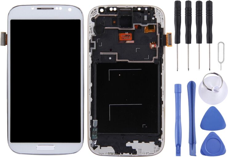 Tarvike Galaxy S4  (TFT ) LCD-näyttö ja kosketusnäyttö (Valkoinen)