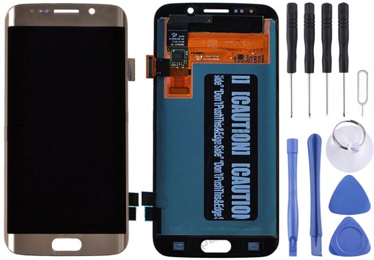 Tarvike Galaxy S6 Edge alkuperäinen LCD-näyttö ja kosketusnäyttö (Kulta) Tarvike Galaxy S6 Edge alkuperäinen LCD-näyttö ja kosketusnäyttö (Kulta)