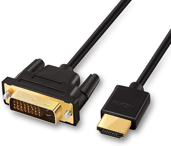 HDMI uros - DVI-D uros kaapeli - 5 m HDMI uros - DVI-D uros kaapeli - 5 m