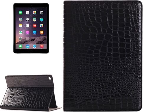 Tarvike iPad Air 2 krokotiilikuvioinen nahkainen suojakotelo magneetilla ja jalustalla - musta Tarvike iPad Air 2 krokotiilikuvioinen nahkainen suojakotelo magneetilla ja jalustalla - musta