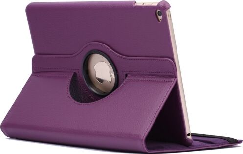 Tarvike Pyörivä iPad Air 2 -suojakotelo violetiksi värjätystä nahasta Tarvike Pyörivä iPad Air 2 -suojakotelo violetiksi värjätystä nahasta