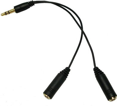 3,5mm uros - 2 x 3,5mm naaras ‐kuulokejakaja 3,5mm uros - 2 x 3,5mm naaras ‐kuulokejakaja