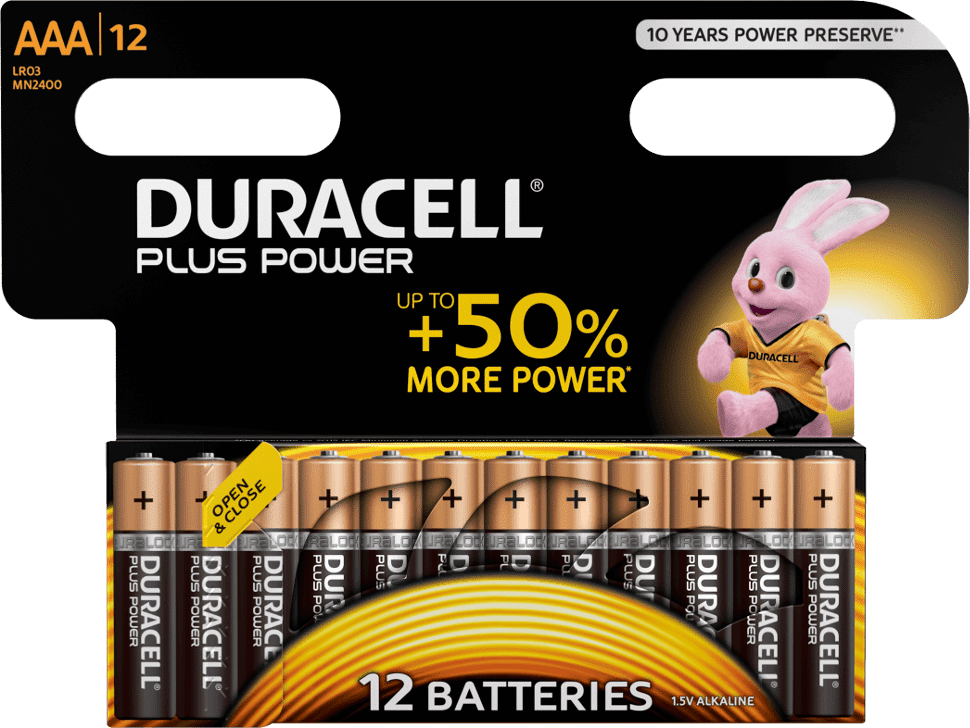 Duracell Plus Power paristot AAA, 12 kpl Duracell Plus Power paristot AAA, 12 kpl
