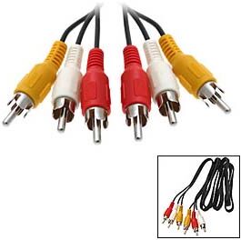 Komposiittiaudio/videokaapeli 3xRCA u - u, 1.5m Komposiittiaudio/videokaapeli 3xRCA u - u, 1.5m