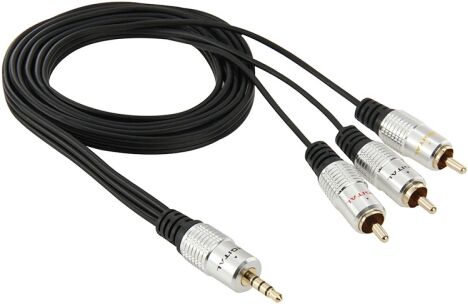Äänikaapeli 3.5mm uros - 3 x RCA uros, 1.5m Äänikaapeli 3.5mm uros - 3 x RCA uros, 1.5m