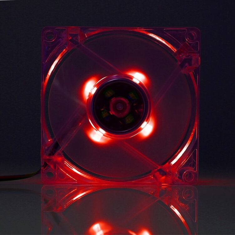 Tarvike 4-napainen tuuletin LED-valolla (Punainen) Tarvike 4-napainen tuuletin LED-valolla (Punainen)