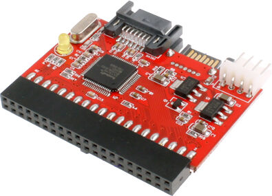 Sisäinen adapteri 3,5 tuuman IDE-kovalevystä SATA-ohjaimiin tai SATA-kovalevystä IDE-ohjaimiin