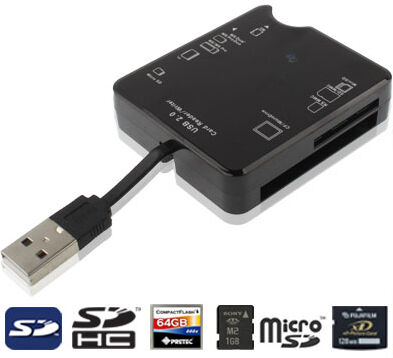 USB 2.0 All in 1 Kortinlukija USB 2.0 All in 1 Kortinlukija