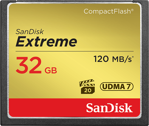 SanDisk EXTREME CompactFlash muistikortti 32 Gt ,120 MB/s SanDisk EXTREME CompactFlash muistikortti 32 Gt ,120 MB/s