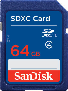 SanDisk 64 Gt SDXC -muistikortti, class 4 SanDisk 64 Gt SDXC -muistikortti, class 4