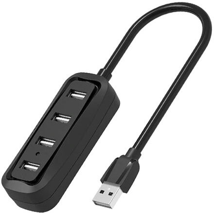 4 porttinen USB 2.0 hubi, musta 4 porttinen USB 2.0 hubi, musta