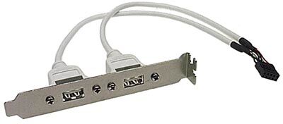 2xUSB tyyppi A peitelevyllä (2x5-nap. liitin)