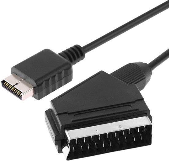 Tarvike PS2/ PS3  RGB Scart -kaapeli, 1.8 m Tarvike PS2/ PS3  RGB Scart -kaapeli, 1.8 m