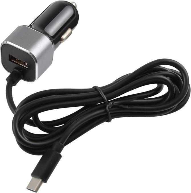 Tarvike 1.5m 2-in-1 USB-C / Type-C 2.4A ja USB-autolaturisovitin Nintendo Switchille Tarvike 1.5m 2-in-1 USB-C / Type-C 2.4A ja USB-autolaturisovitin Nintendo Switchille