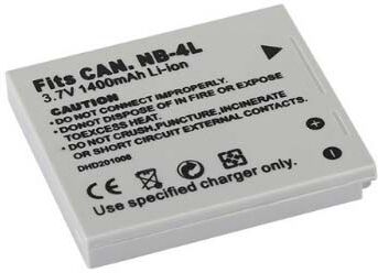 Tarvike Canon NB-4L yhteensopiva akku 1400mah Tarvike Canon NB-4L yhteensopiva akku 1400mah