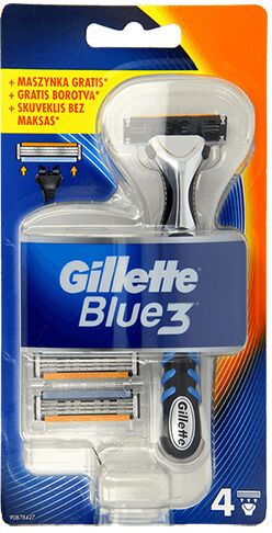 Gillette Blue 3 Razor neljällä vaihtoterällä Gillette Blue 3 Razor neljällä vaihtoterällä