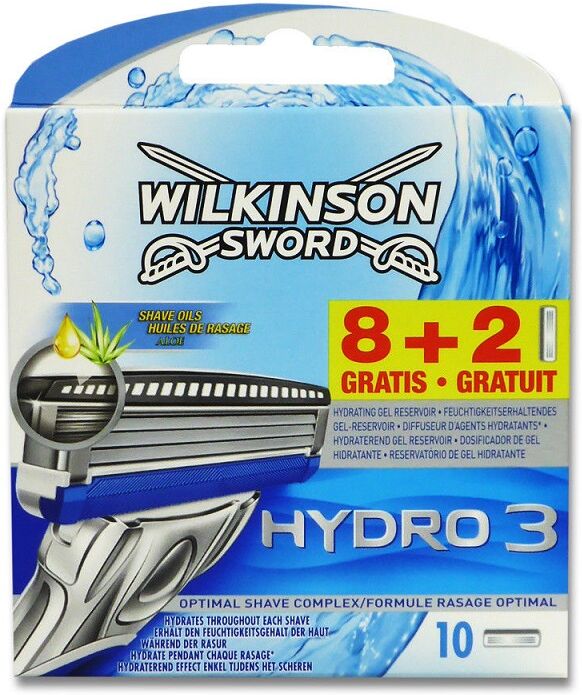 Wilkinson Sword Hydro 3 partahöylän terät, 10 -pakkaus Wilkinson Sword Hydro 3 partahöylän terät, 10 -pakkaus