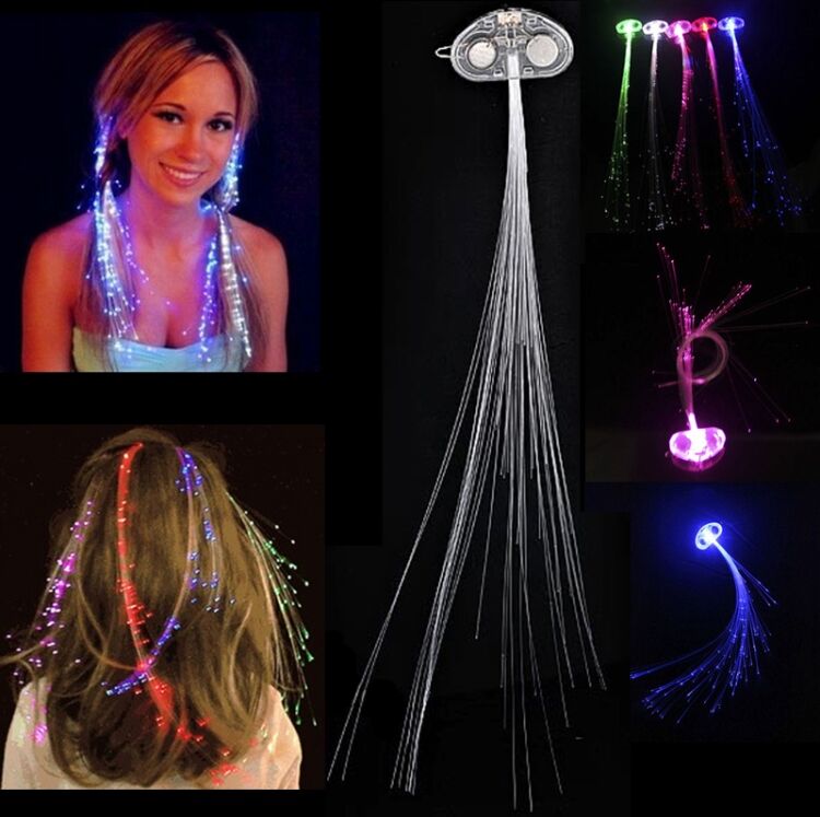 Tarvike Hiuksiin kiinnitettävä LED-hiusnauha (läpinäkyvä) Tarvike Hiuksiin kiinnitettävä LED-hiusnauha (läpinäkyvä)