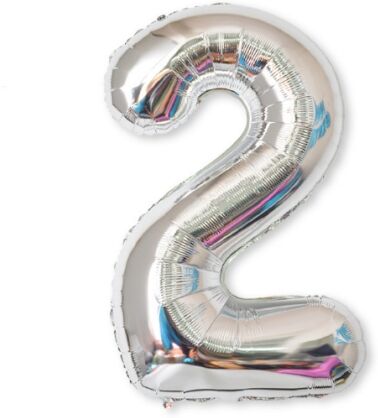 Tarvike 2 kpl 40-tuumaisia alumiinifolioisia numeropalloja (2-Hopea) Tarvike 2 kpl 40-tuumaisia alumiinifolioisia numeropalloja (2-Hopea)